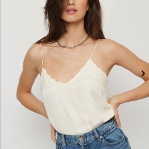 DYNAMITE ARIELLE LACE APPLIQUE CAMI (white)